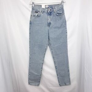 Y2K NWT Womens Calvin Klein Classic Fit Jean High Rise Tapered Leg Mom Sz 8
